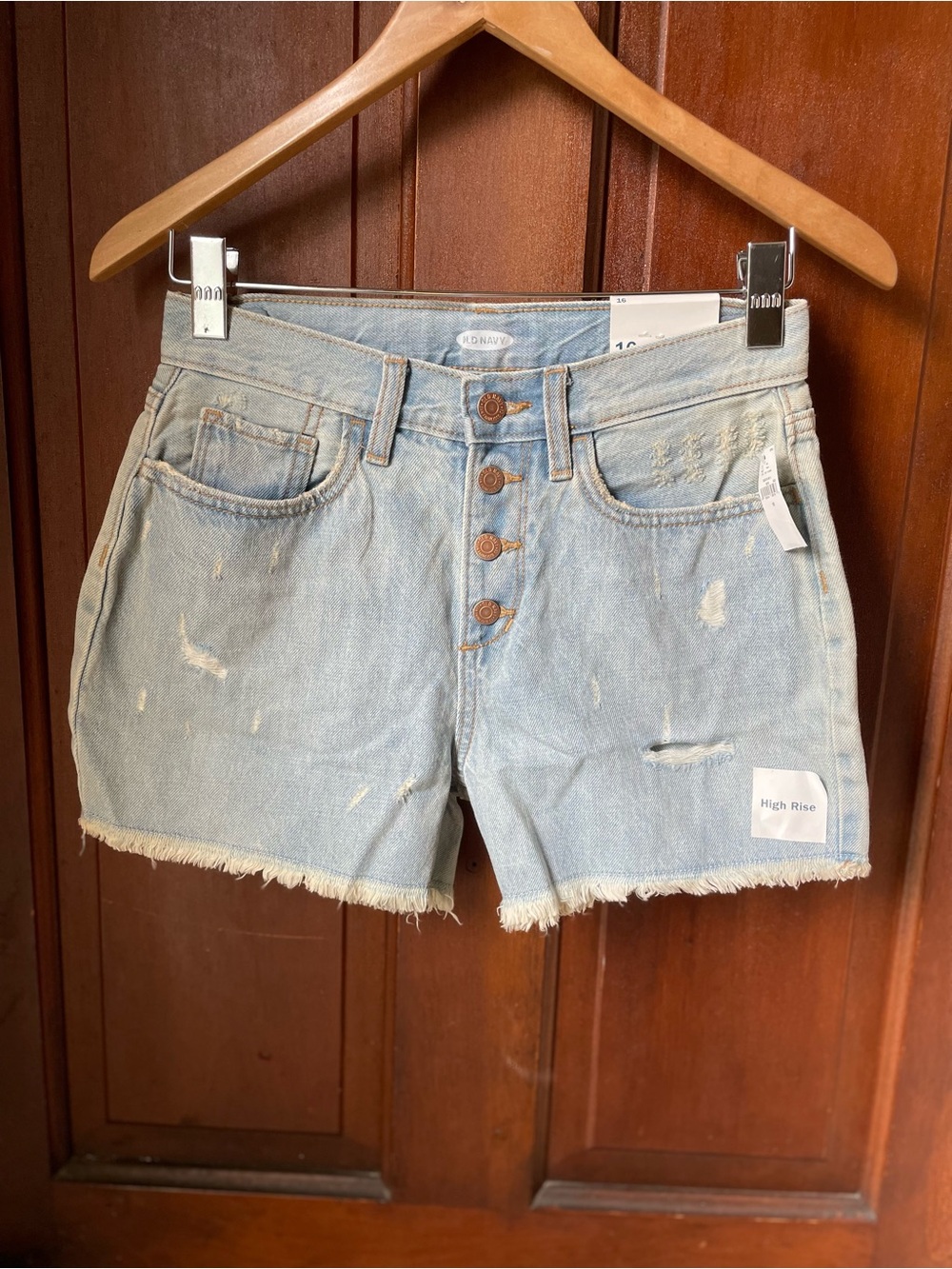 Old Navy girls size 16 high rise denim shorts NWT